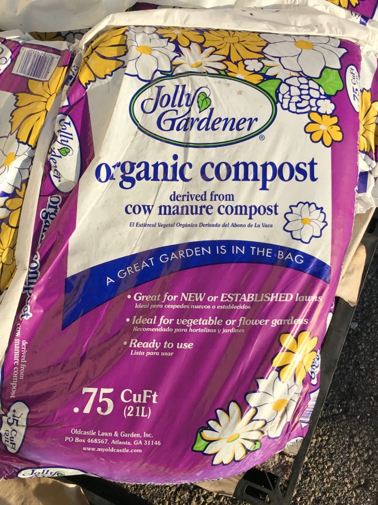 Bag of composted manure